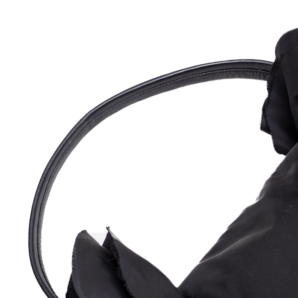 Authentic Women's Prada‎ Tessuto Black Nylon Ruffle Shoulder Bag - Picture 7 of 11